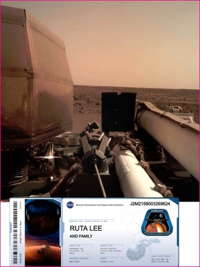 Ruta was fortunate to have been able to take the 6 month trip on Insight and land on Mars